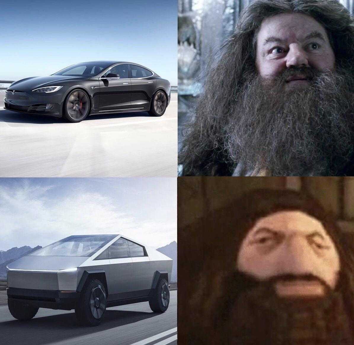 a close up of a car with a beard and a man with a long beard