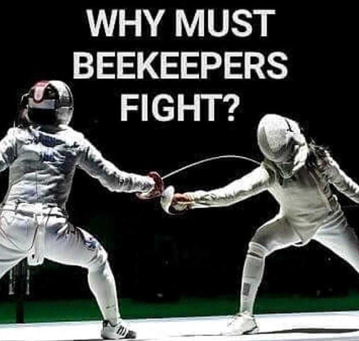 there are two fencers in action with a black background