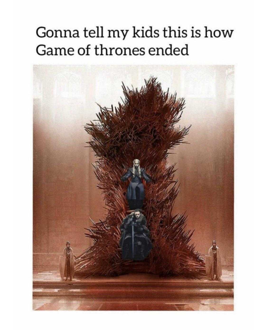 a picture taken from a magazine with a picture of a giant iron throne