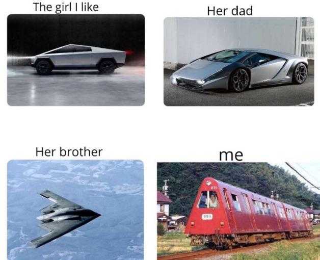 four different pictures of a car, a train, a car and a plane