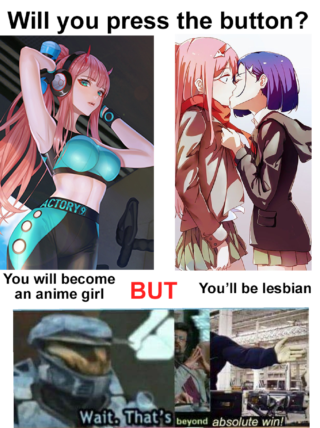 anime memes of a girl and a guy who are kissing