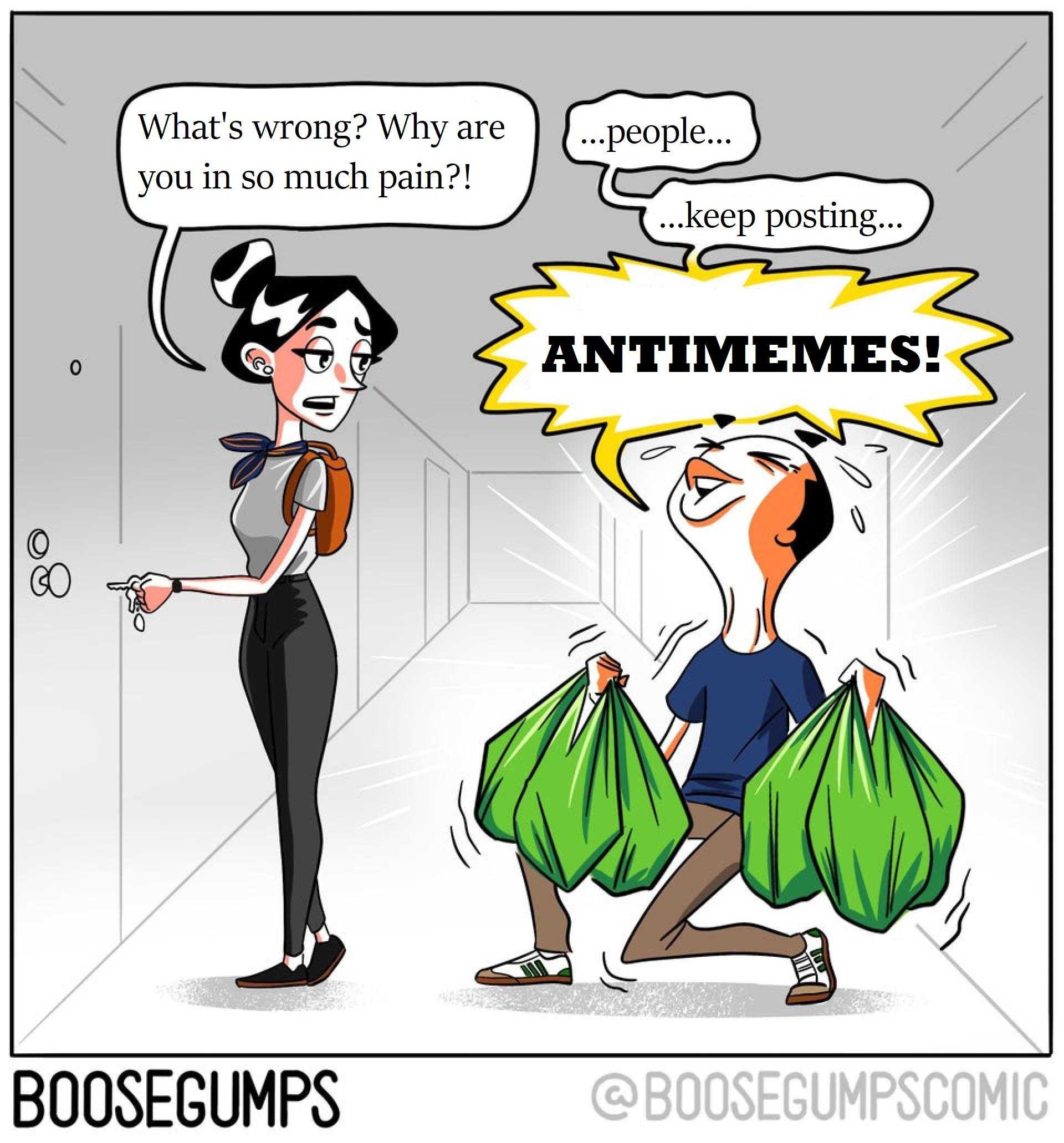 cartoon of a woman and man who are trying to get a job