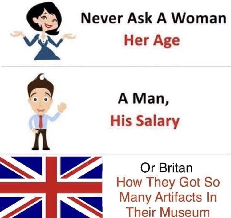 a cartoon picture of a woman and a man with a british flag