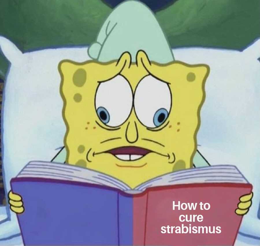 cartoon spongebob reading a book in bed with a caption that reads how to do a starfish