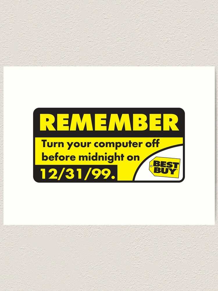 alternate computer geek gift remember turn your computer off before midnight on december 17th art print