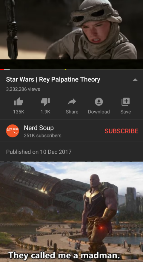 a screenshot of a man in a helmet and a star wars movie