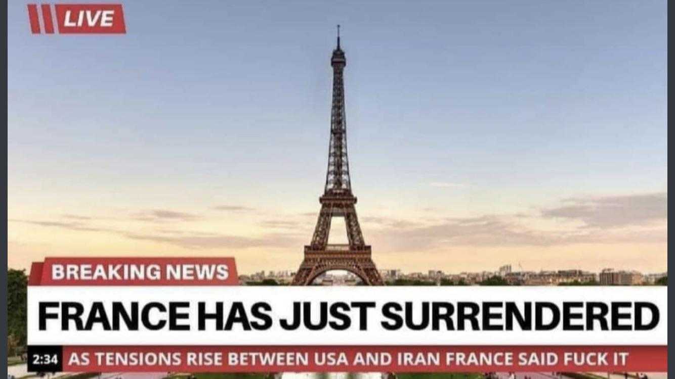 news coverage of france has just surrendered