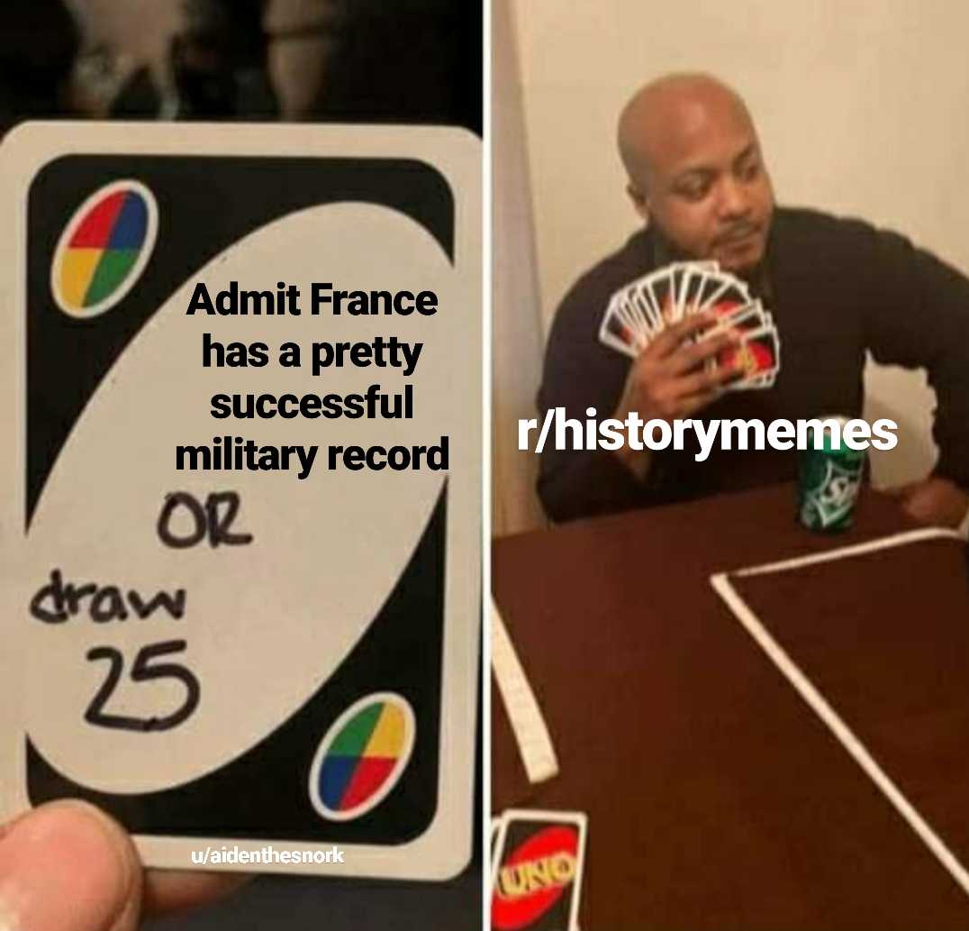 arafymemes admin france has a pretty successful military record