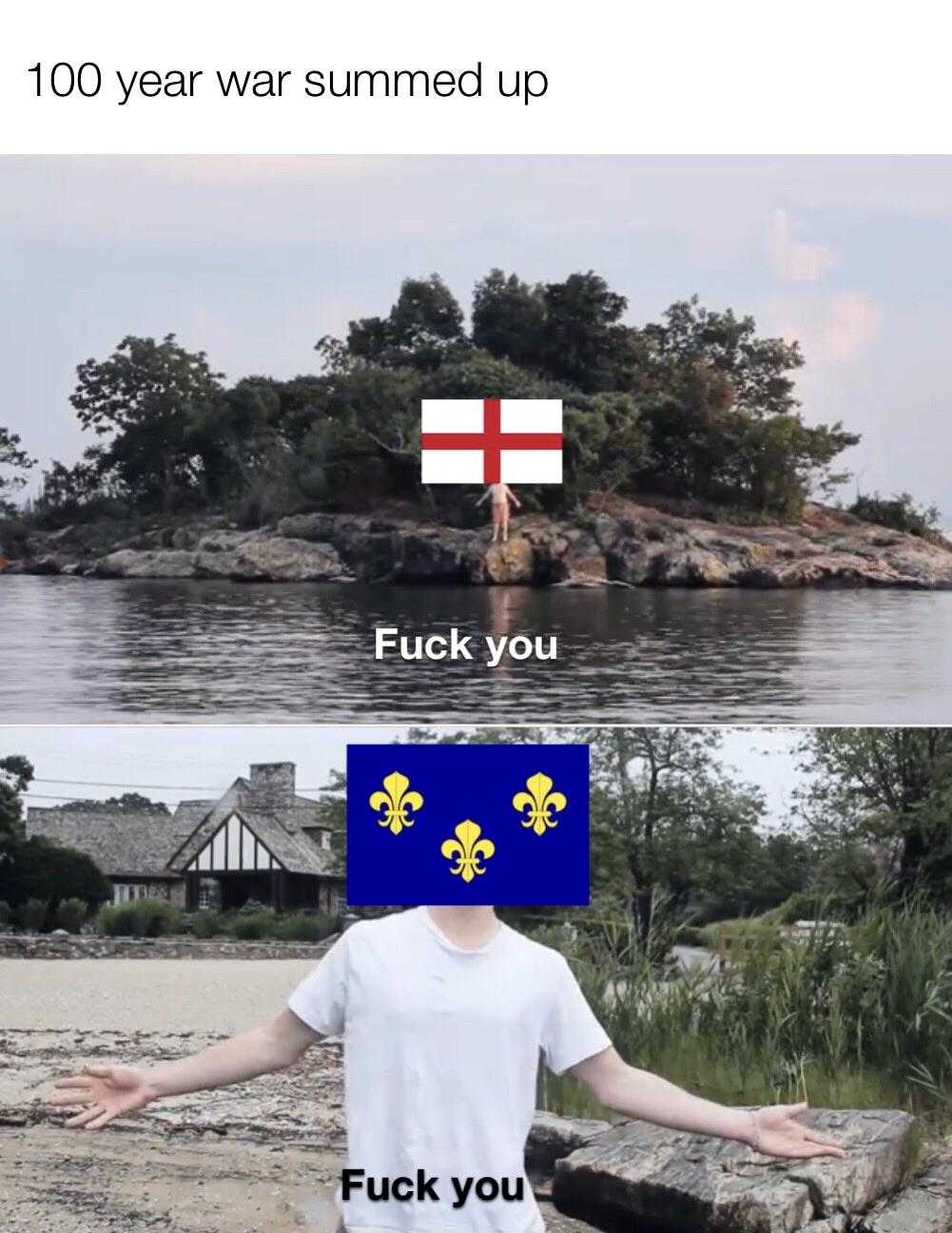 a man standing on a beach with a flag over his head