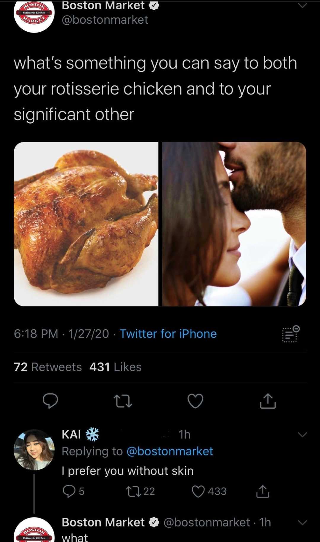 a close up of a person holding a chicken on a plate