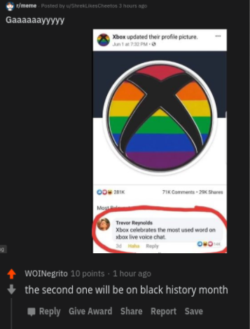 a screenshot of a twitter account with a rainbow - colored x logo