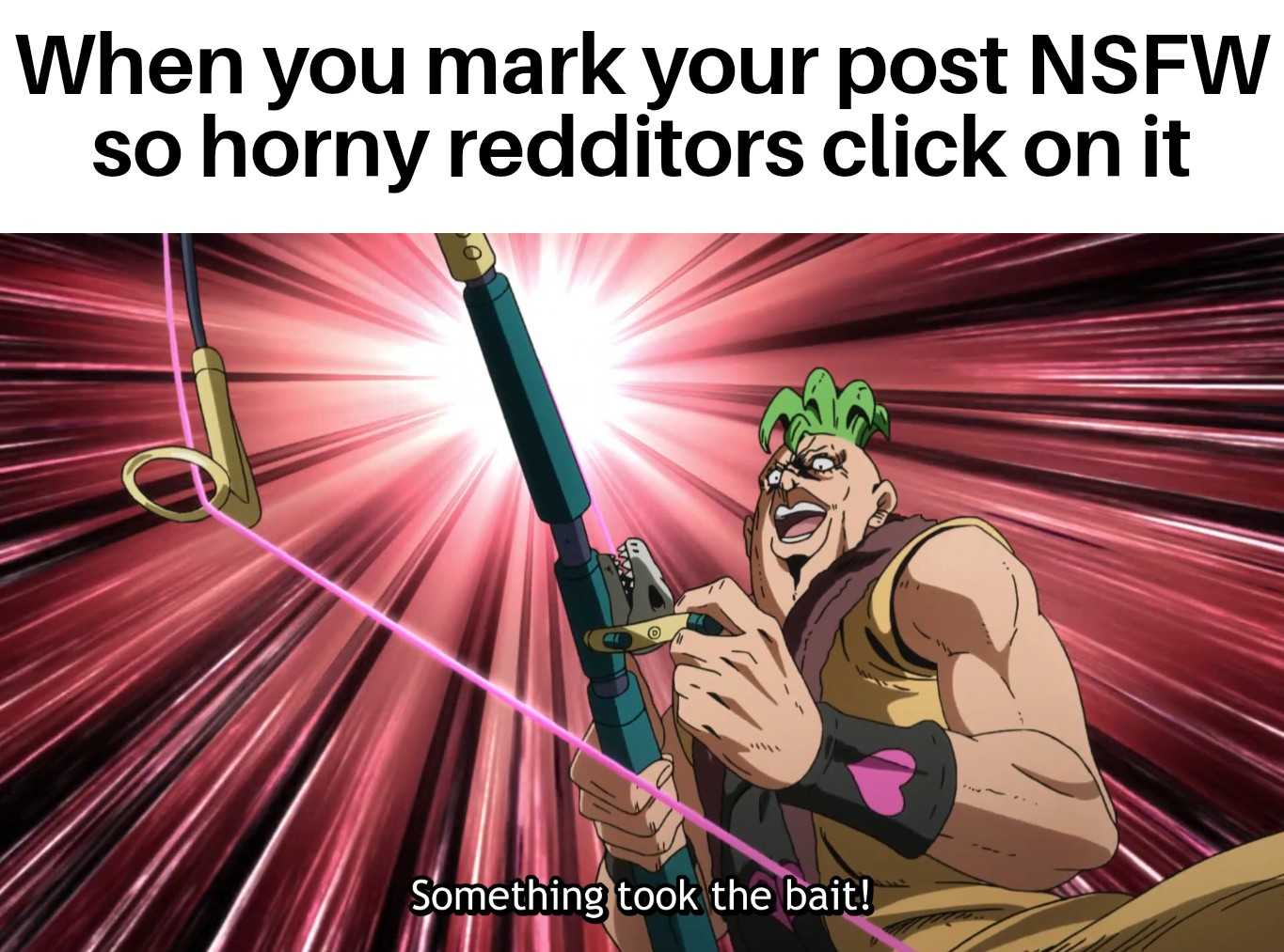 a cartoon picture of a man holding a gun with a caption saying when you mark your post new so