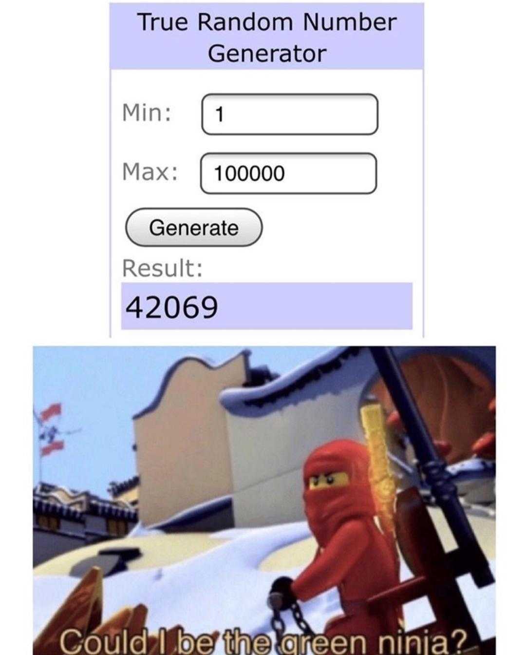 a picture of a picture of a lego ninja with a number on it