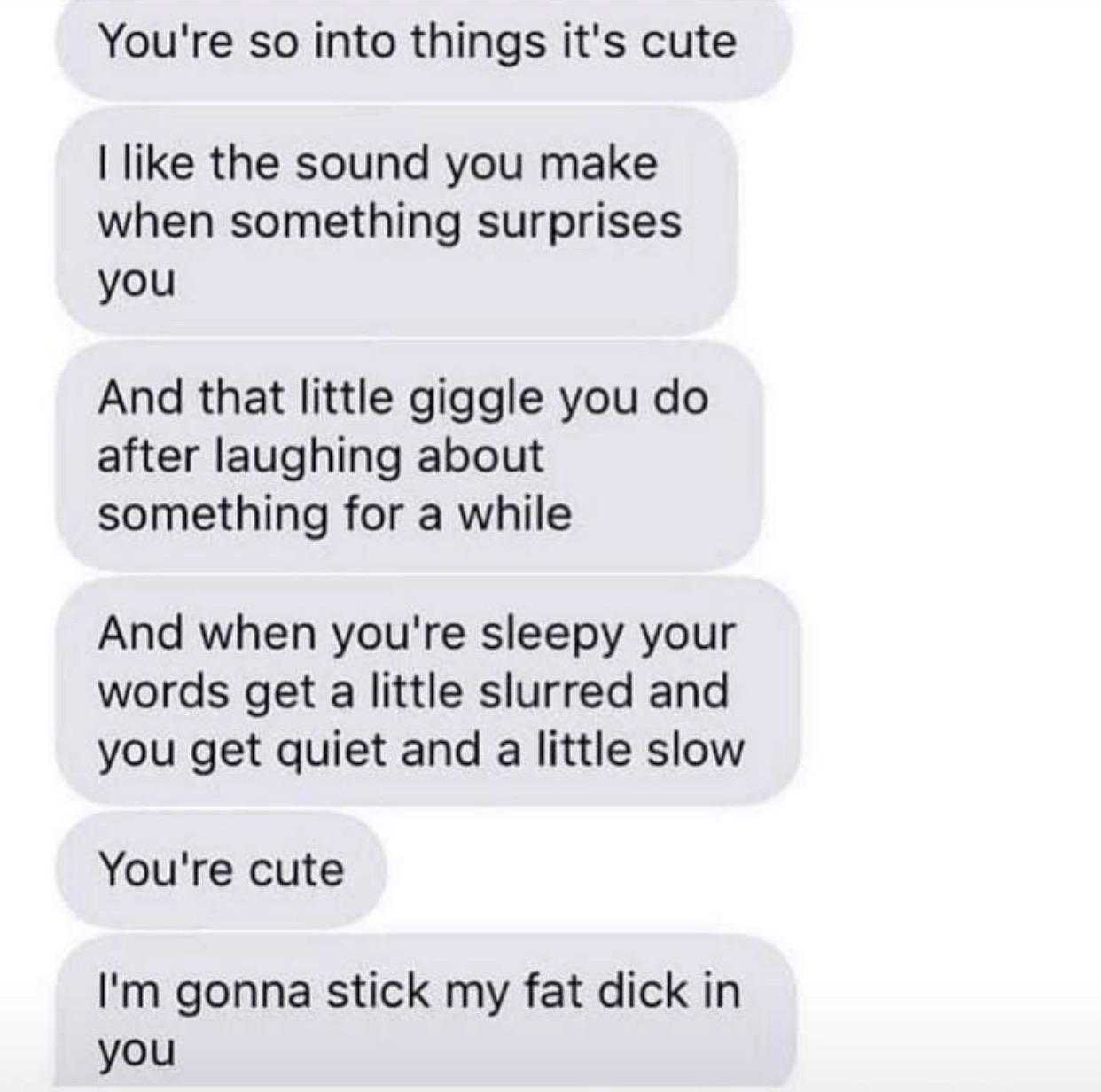 a close up of a text message from a person who is texting