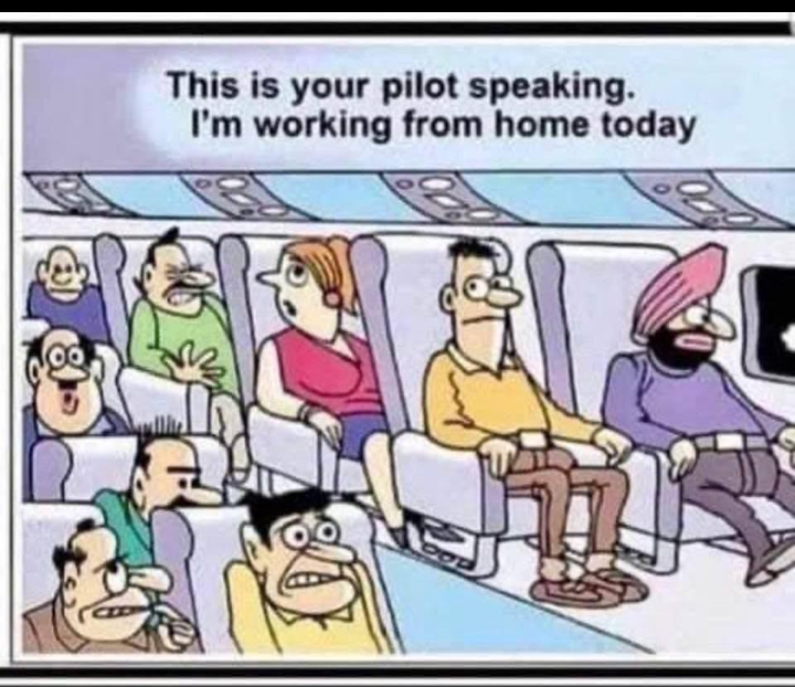 cartoon of a man sitting in a plane with a tv screen