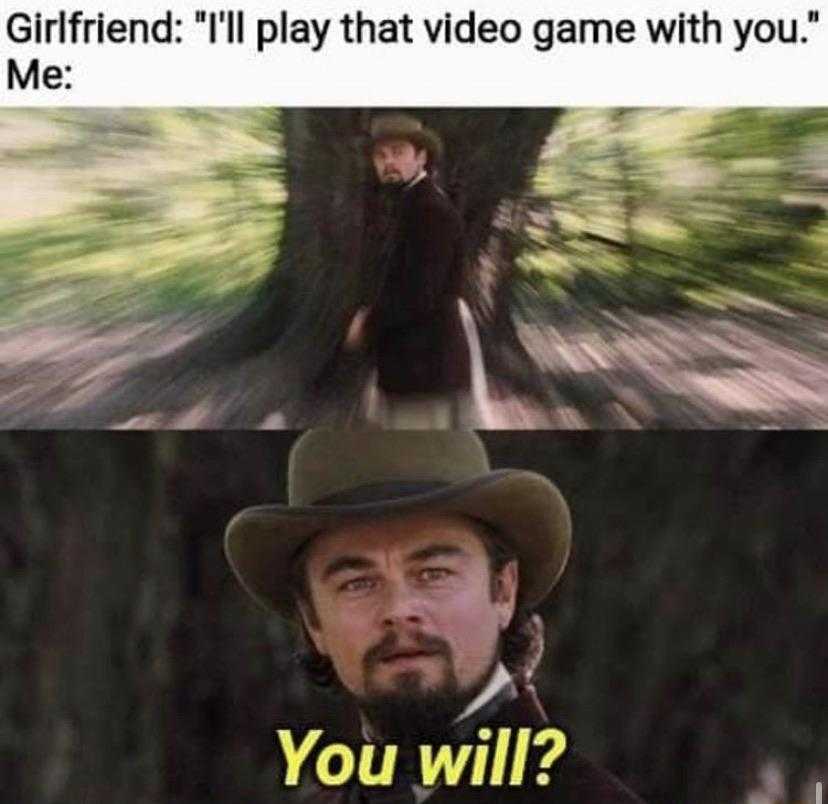 a man in a hat and a beard with a video game with you