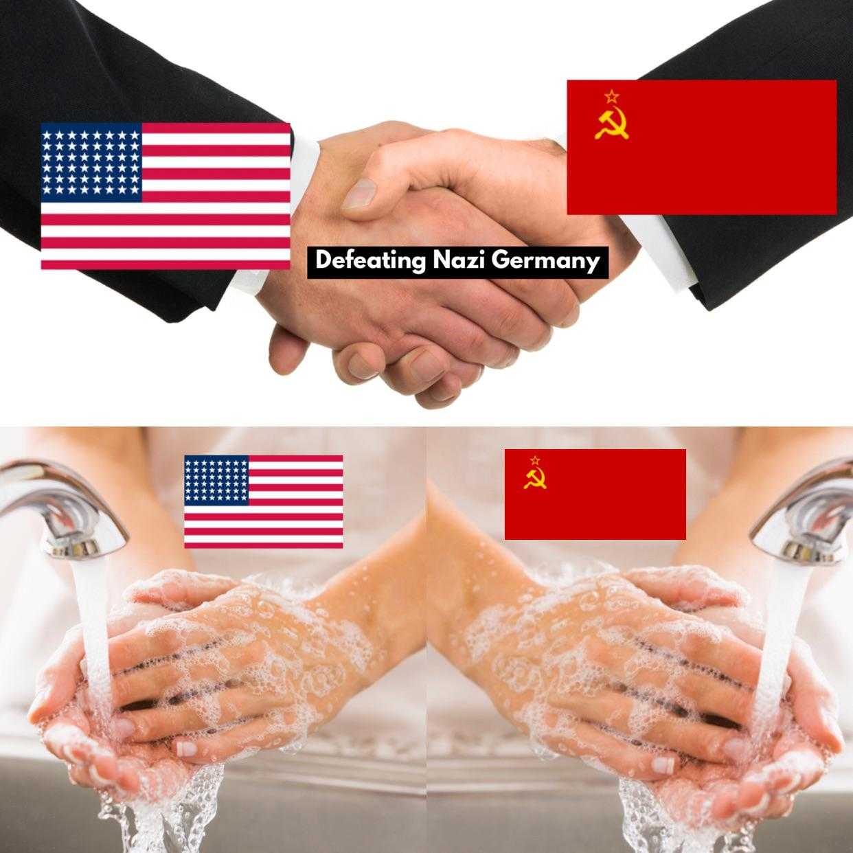 flags of the united states and china shaking hands