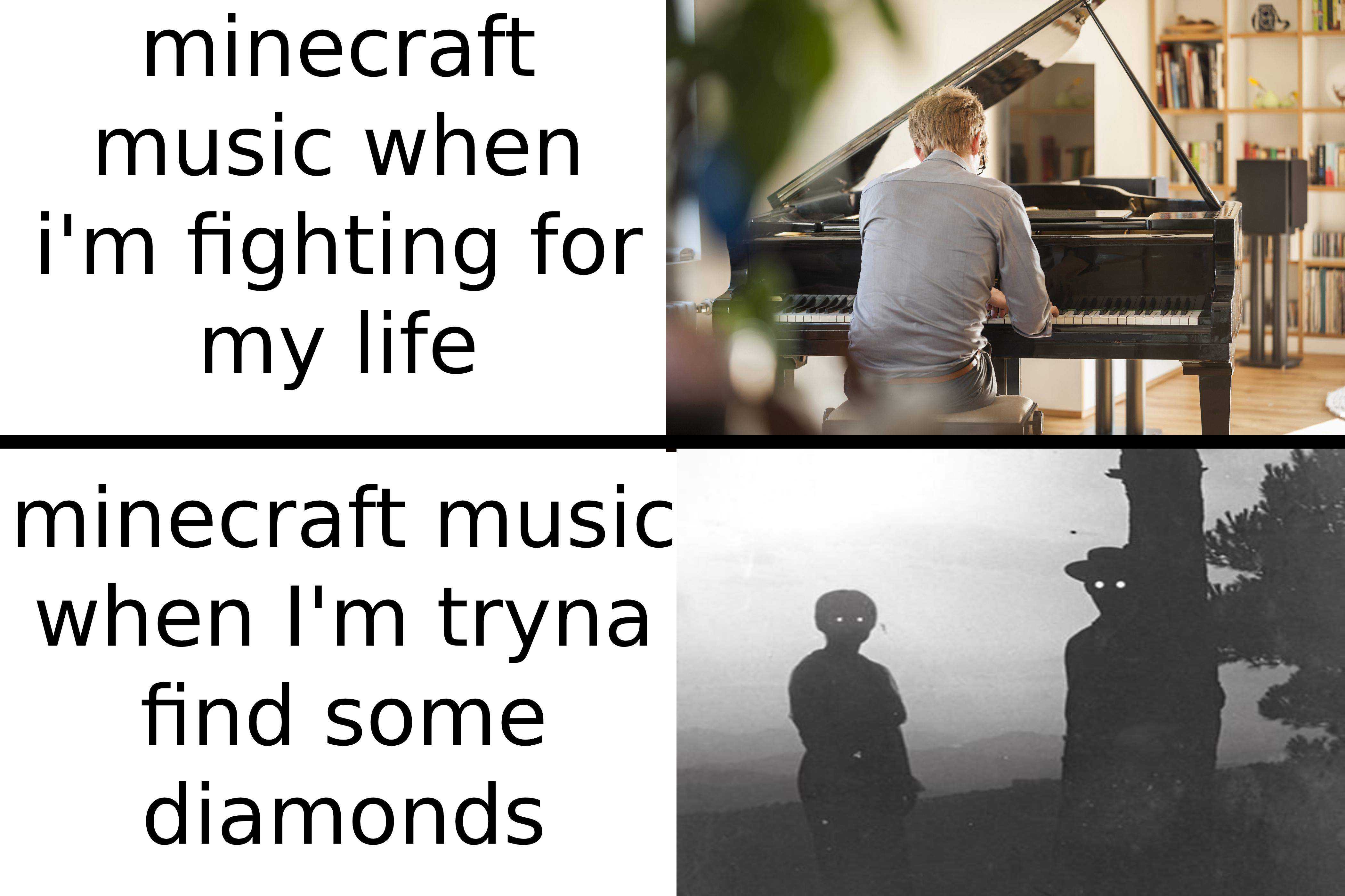 there are two pictures of a man playing a piano and a woman playing a piano