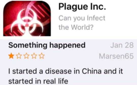 a screenshot of a text message from a person who is about plague inc