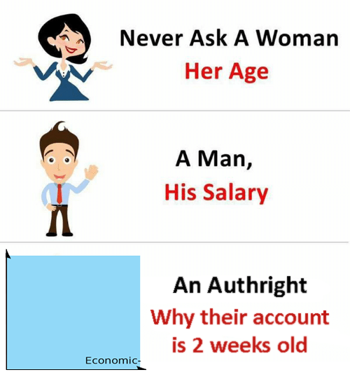 a cartoon of a woman and a man with a bar graph