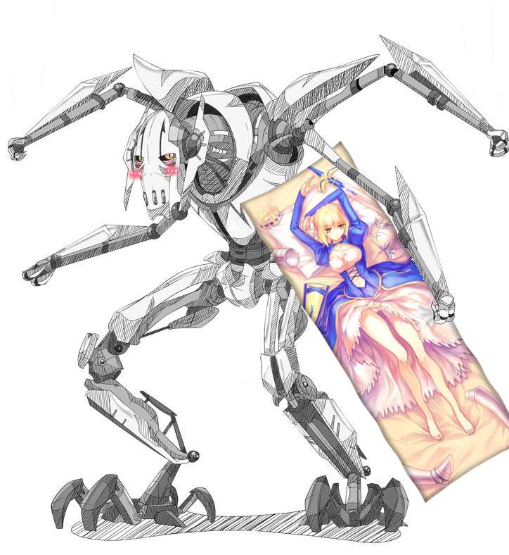 drawing of a robot with a woman on a skateboard