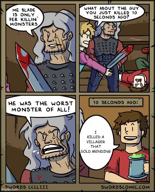 a comic strip with a comic strip about a man in armor