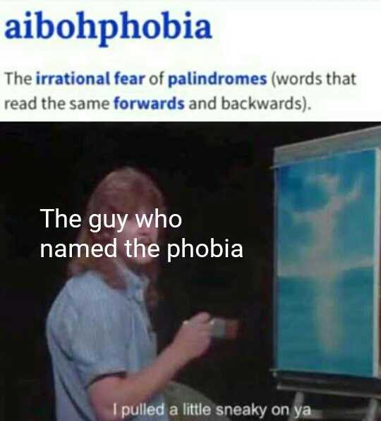 image of a man in front of a television with a caption of the guy who named the phobia