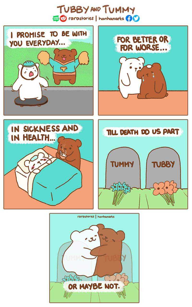 a cartoon of a bear and a bear bear are in bed