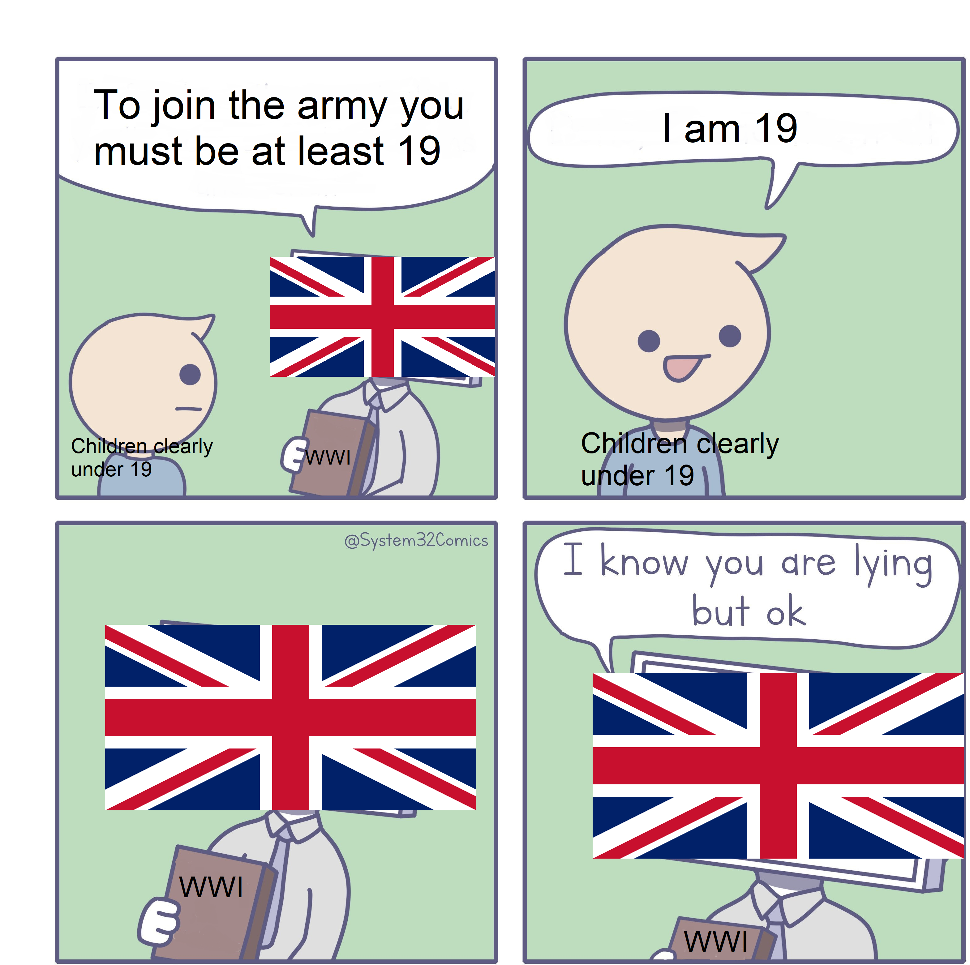 cartoon of a man with a british flag and a british flag