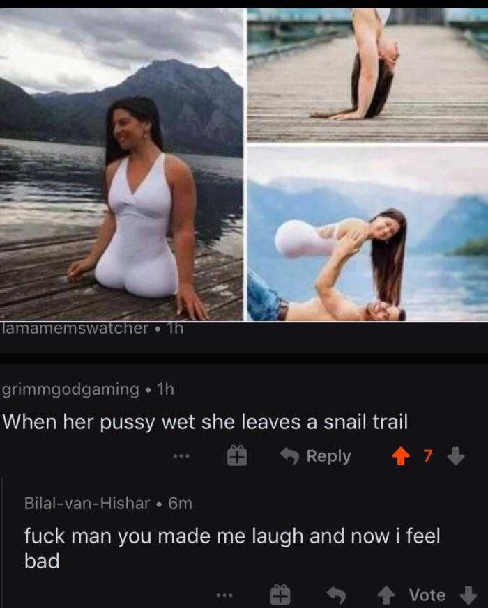 a woman in a white bodysuit sitting on a dock next to a lake