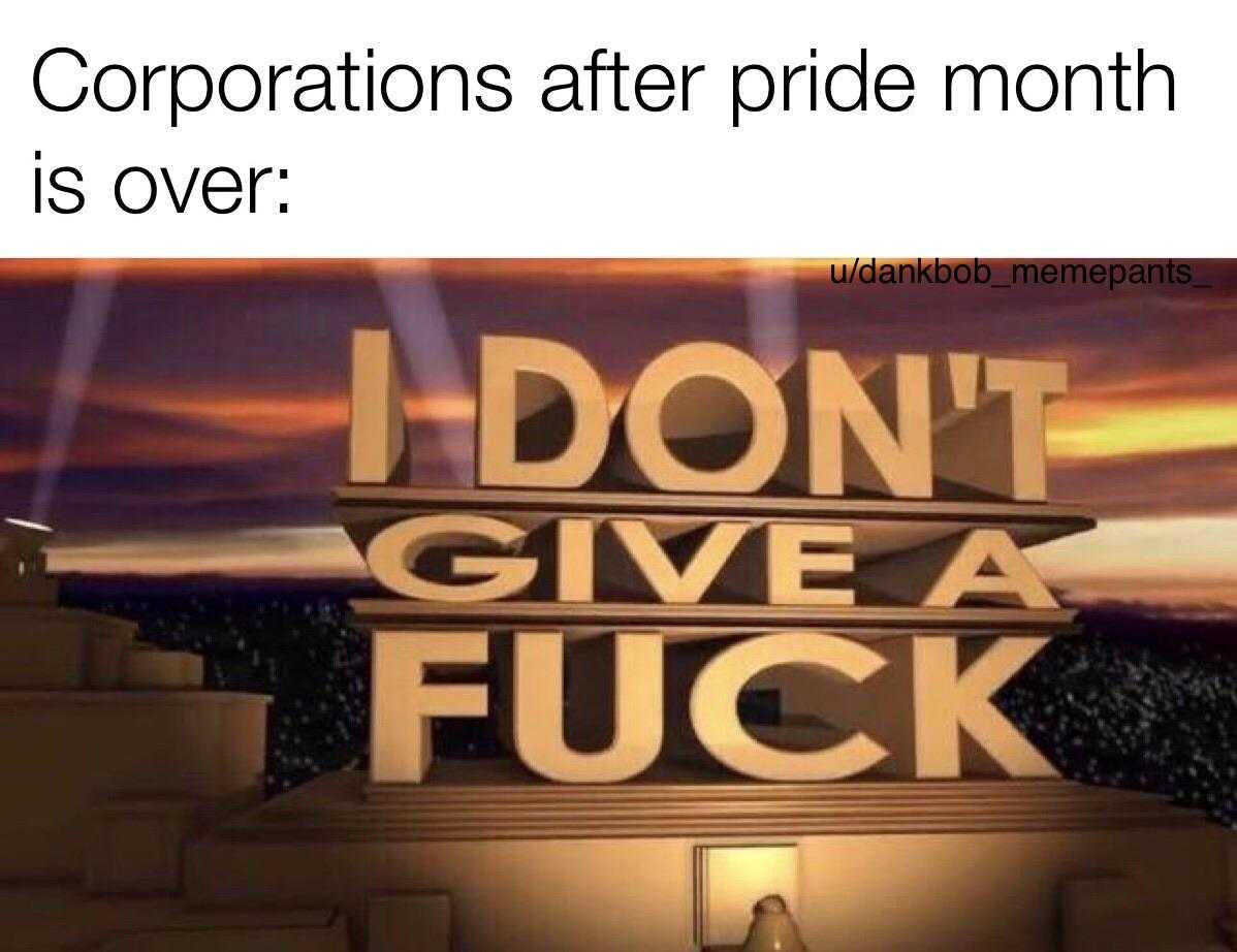 a picture taken from a video of a man standing in front of a sign that says, corporations after