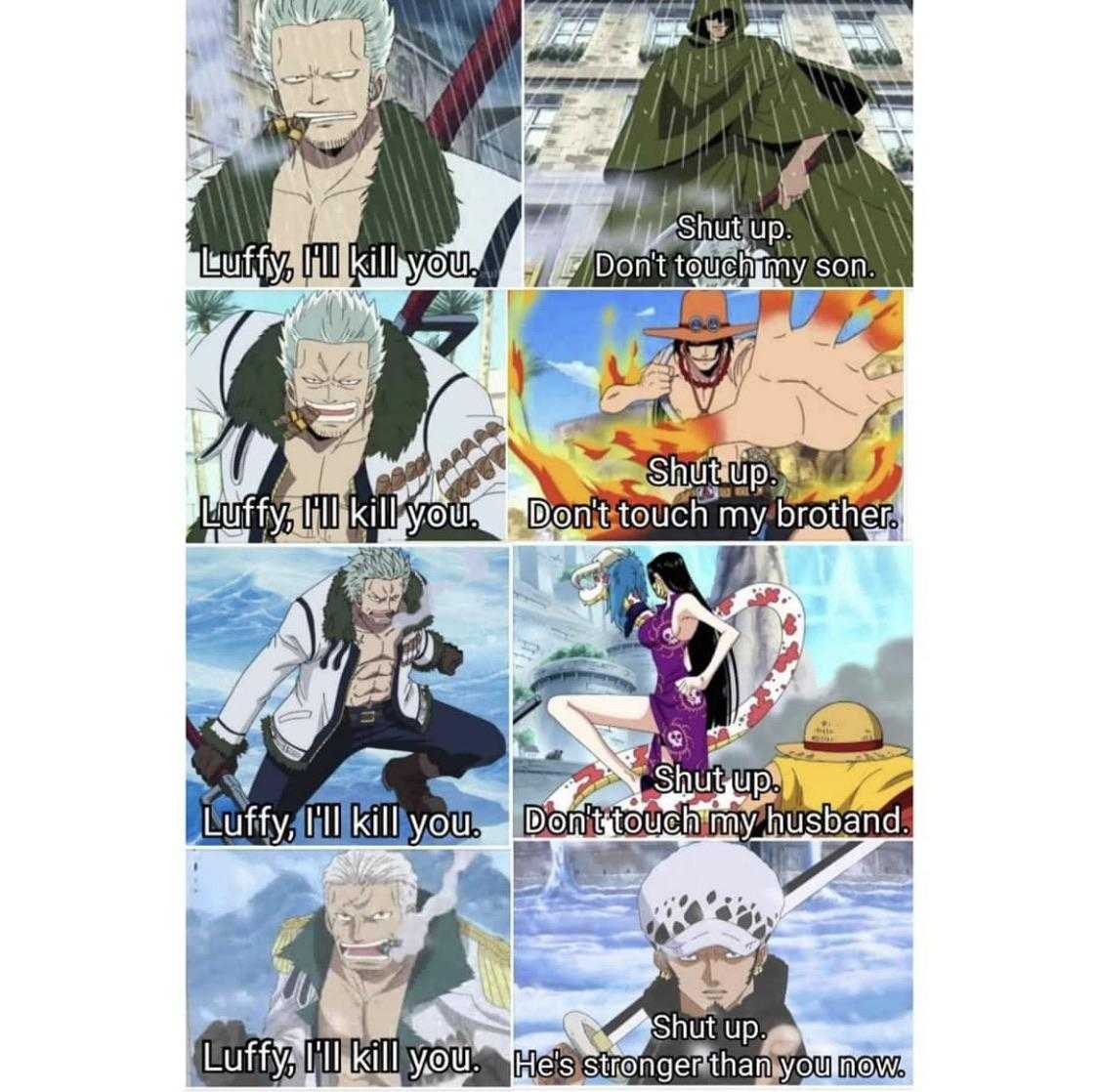 a picture of a series of pictures with a caption of the characters in one piece