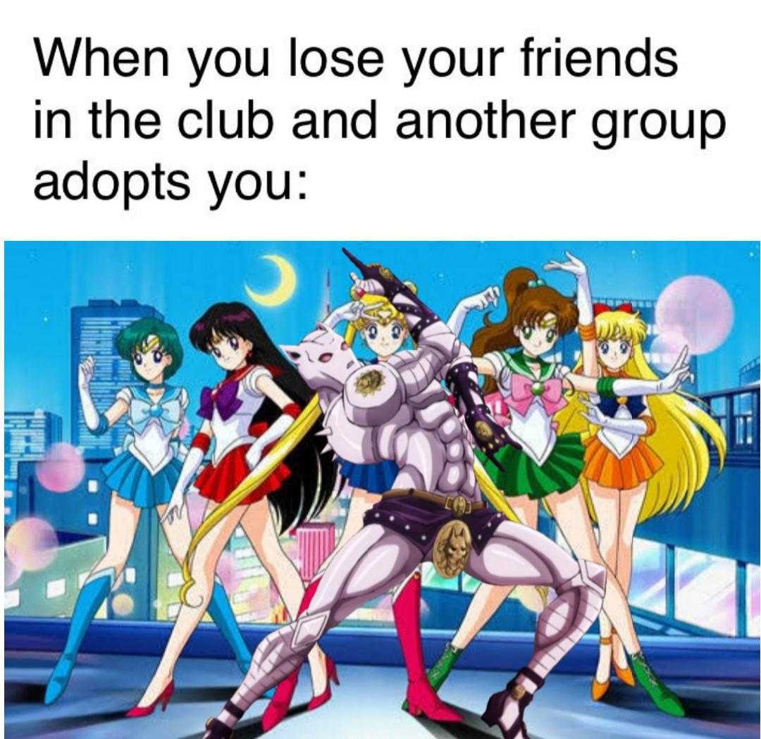 a group of girls in sailor suits and sailor suits with a caption saying when you lose your friends in