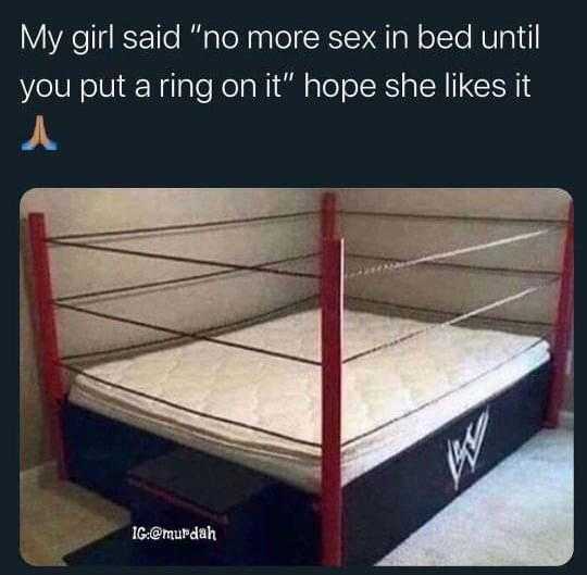 arafish meme of a wrestling ring with a mattress in it