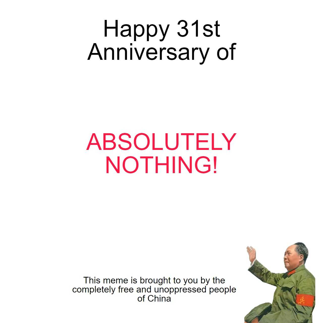 arafy 31st anniversary of absolutely nothing