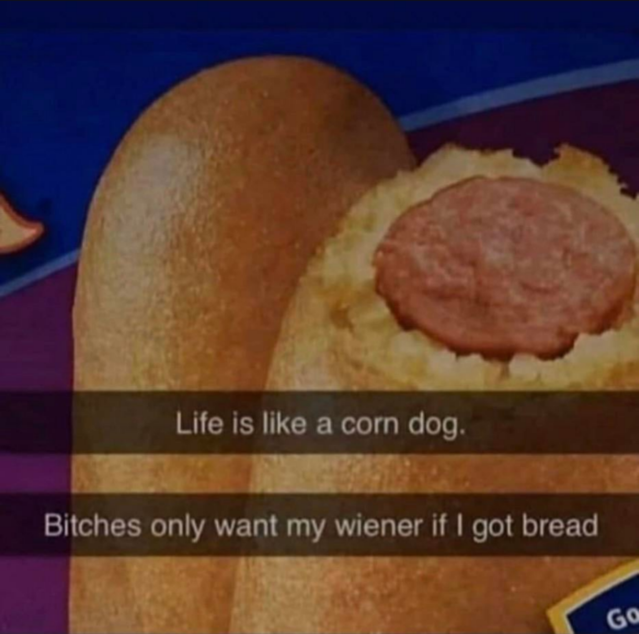 there is a picture of a hot dog with a bite taken out of it