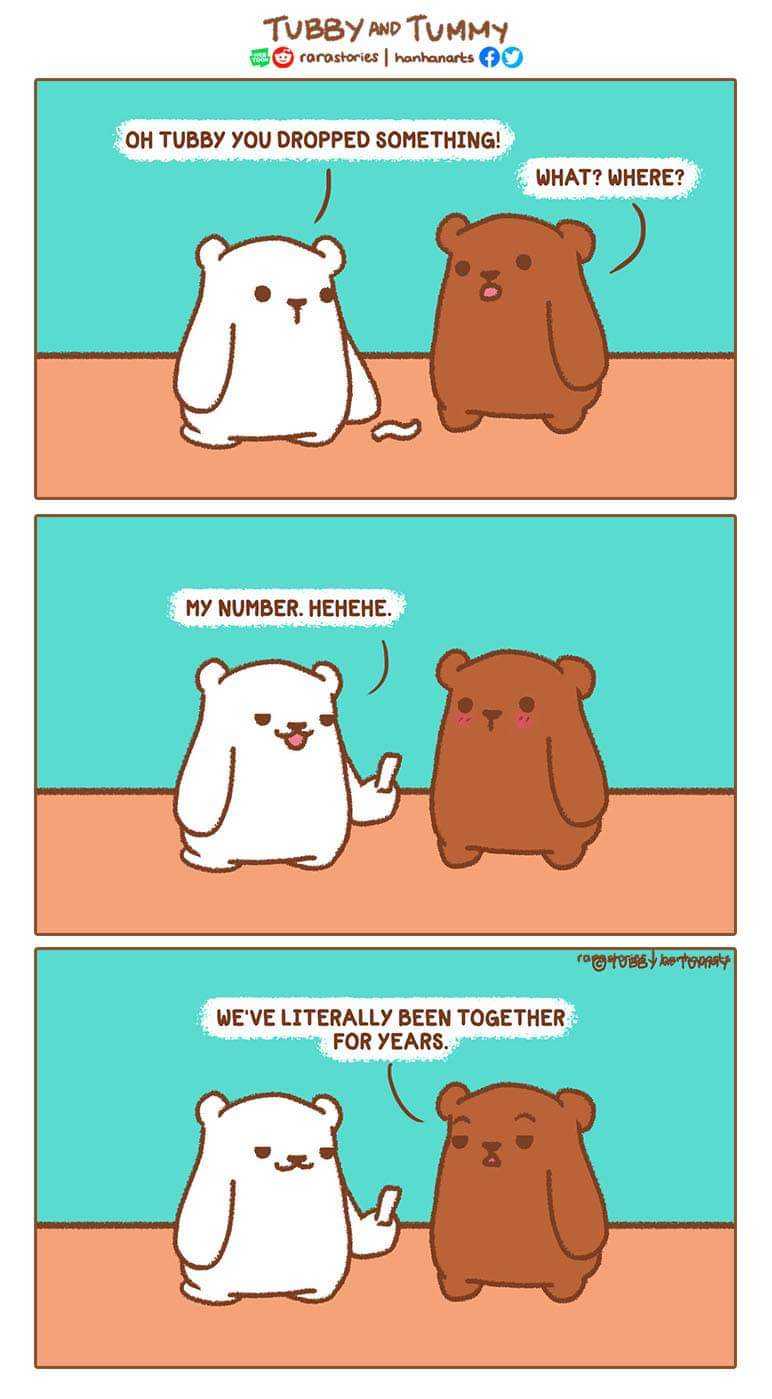 a cartoon of a bear and a bear bear are talking to each other