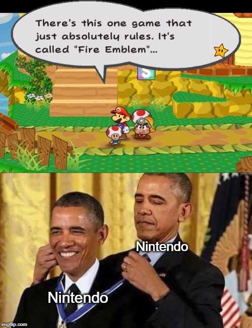 a cartoon of president obama and nintendo president obama