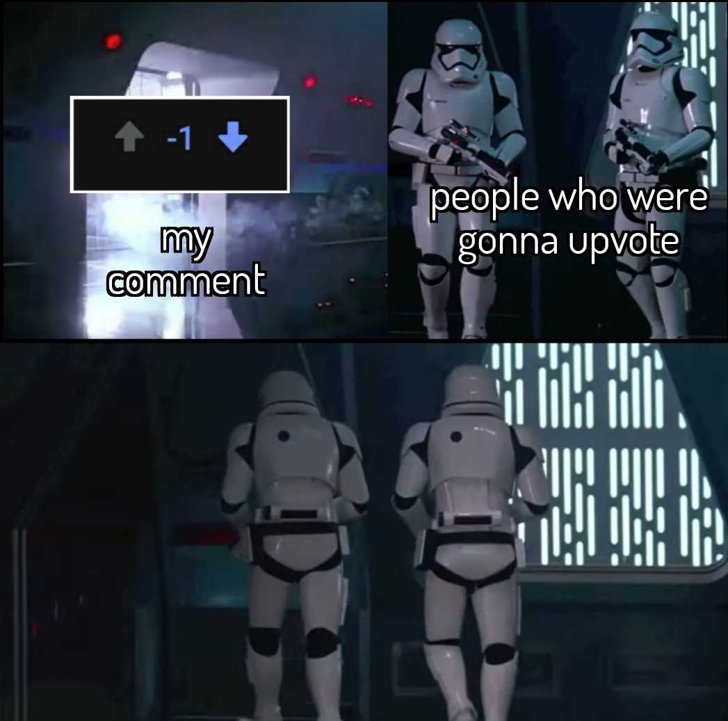 there are two pictures of a stormtrooper standing in front of a tv