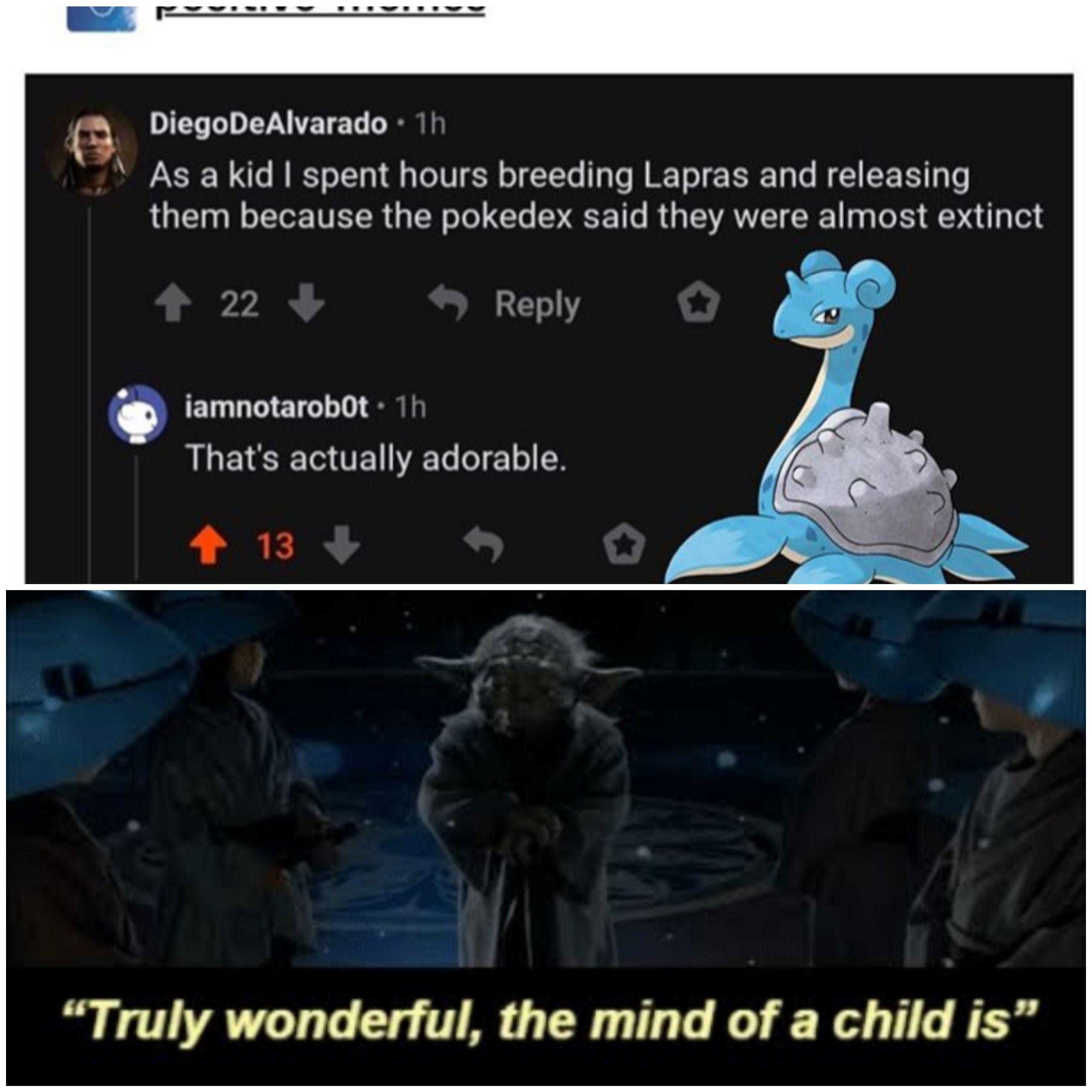 a picture of a star wars meme with a caption of a child and a yodape