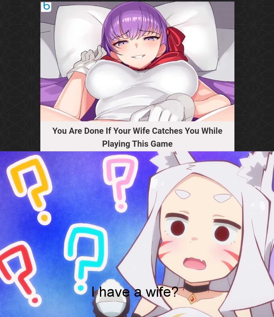 anime meme of a woman in bed with a question mark