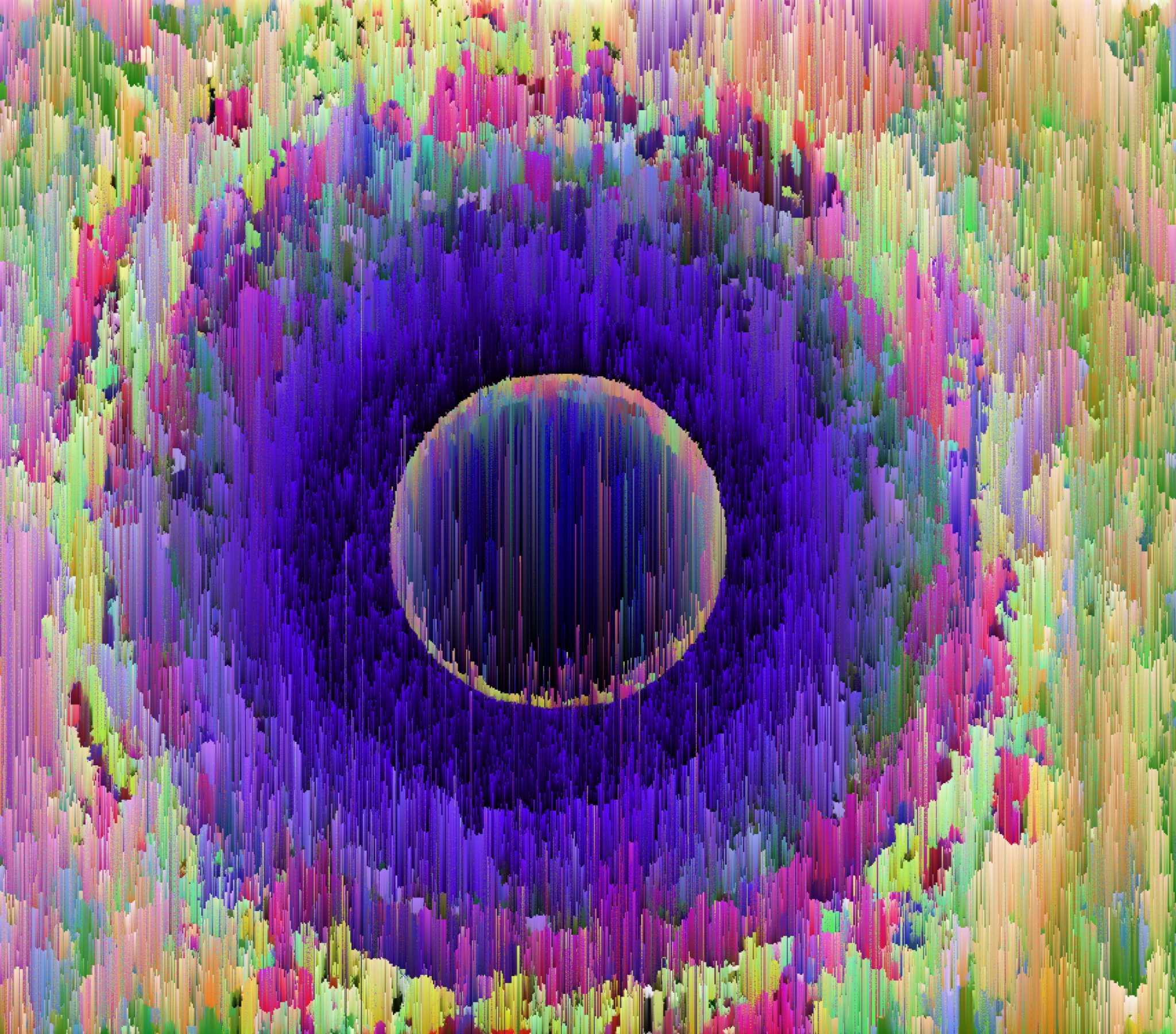 a close up of a colorful circular object with a lot of colors