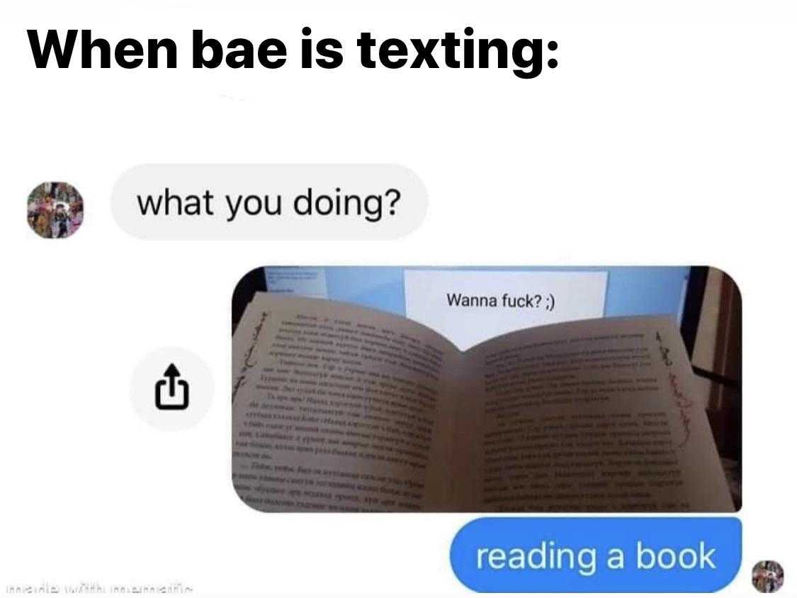 texting message on a phone with a picture of a book