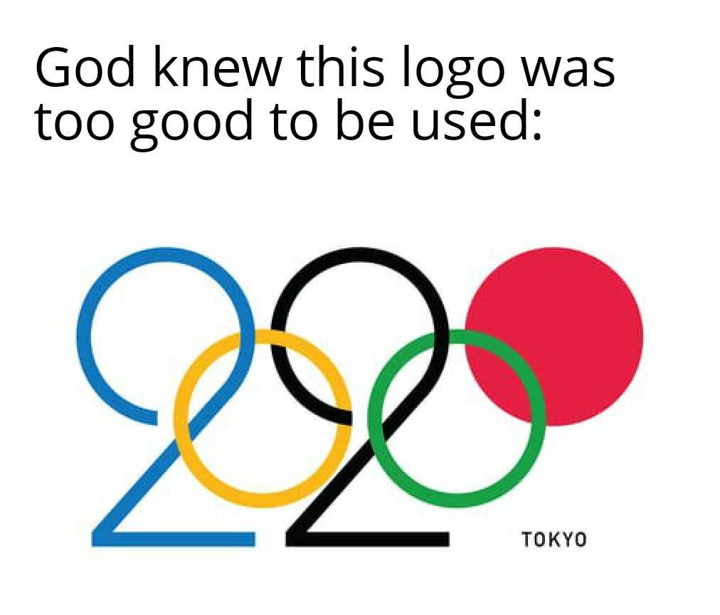 a white poster with a picture of a number of olympic rings