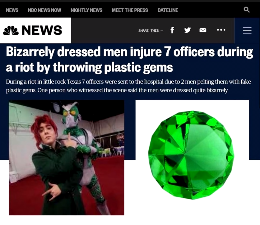 a screenshot of a news page with a picture of a woman in green