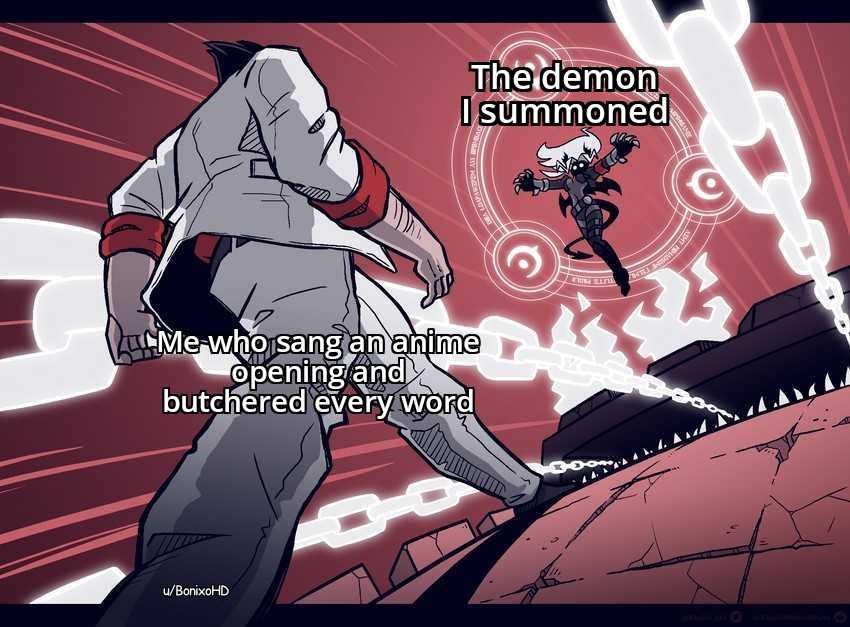 anime, the demon summon, and the demon summon we were going to examine something but the butcherered every word