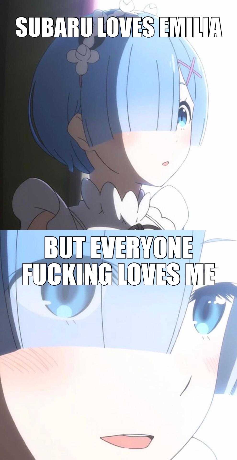 anime meme of a girl with blue hair and a blue eyes