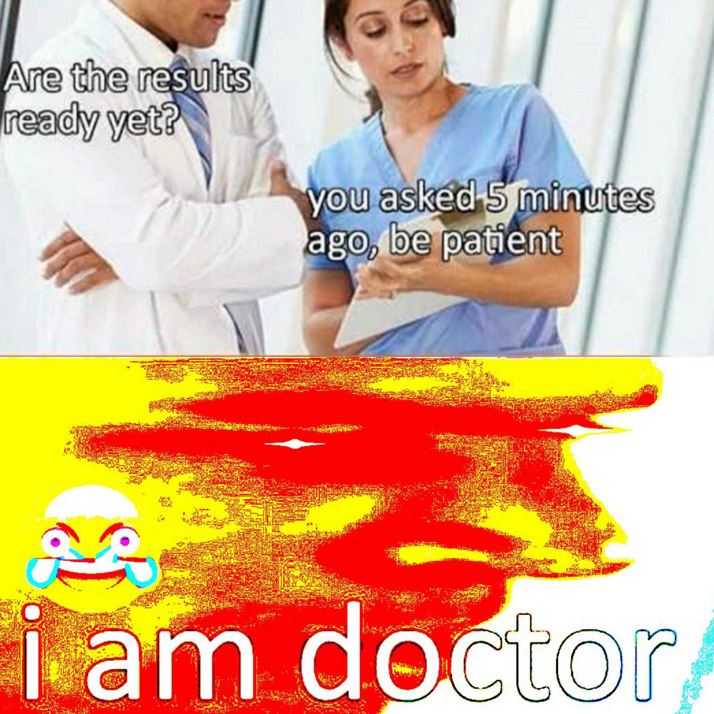 there are two doctors that are talking to each other