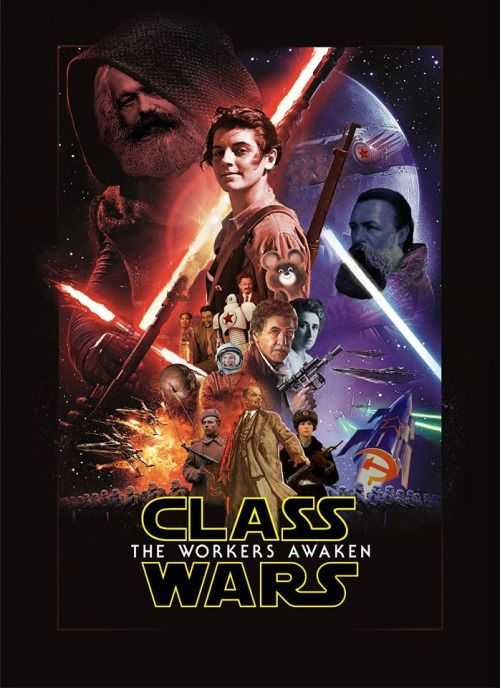 a poster of a movie with a star wars scene in the background