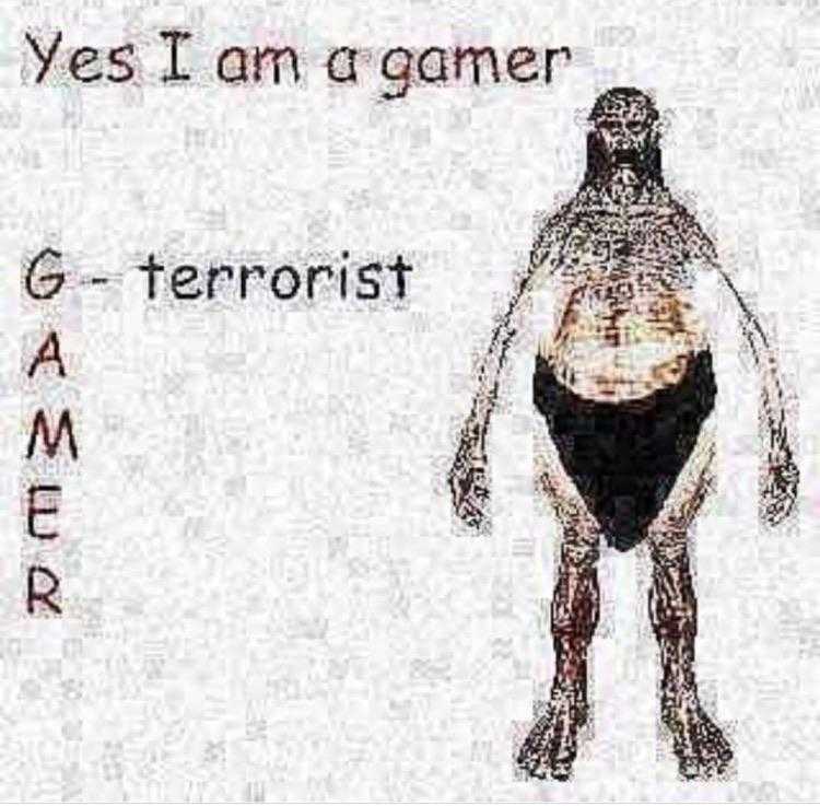 a drawing of a man with a stomach and a stomach with a text that says, yes i am a gamer